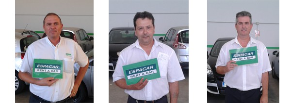 Antonio, Jose & Paco - Your rent-a-car welcoming team at Malaga Airport.